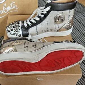 Christian Louboutin Spiked High-Top Sneakers